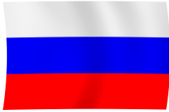 Развивающийся российский флаг анимация
