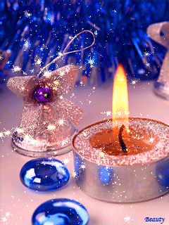 Анимация Новогодняя свеча - с Новым Годом 2024, gif, открытки