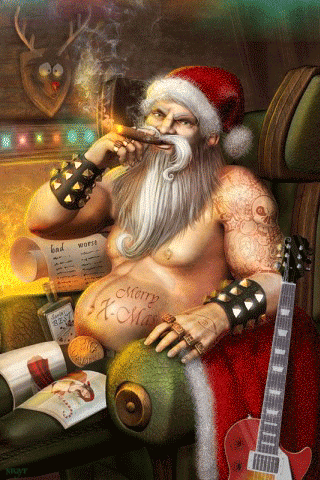 Смешной Санта-Клаус