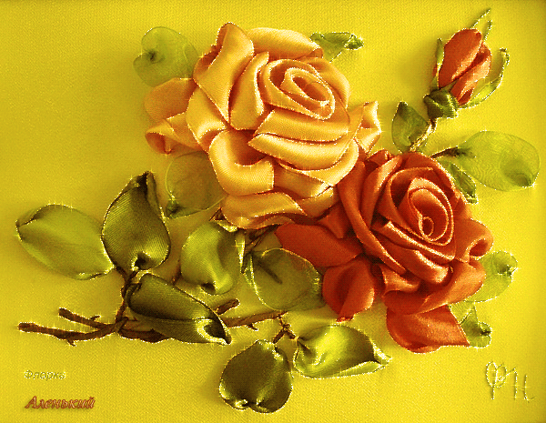 Мерцающие розы - цветы, gif, открытки