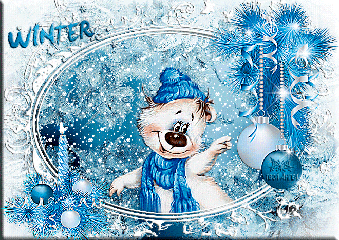 Забавная открытка зима - зима, gif, открытки