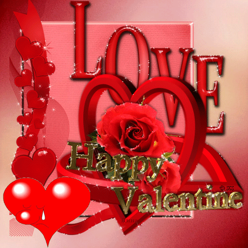 Картинка-валентинка ко дню святого Валентина - с днем Святого Валентина, gif, открытки