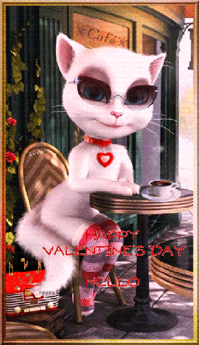 Открытка к дню святого Валентина - с днем Святого Валентина, gif, открытки
